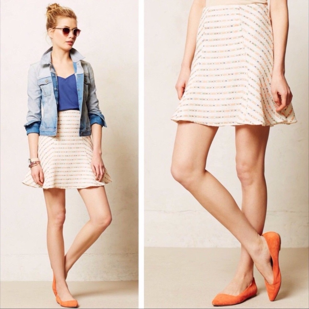 NWT Antropologie Sz 12 Maeve fit flare swing skirt